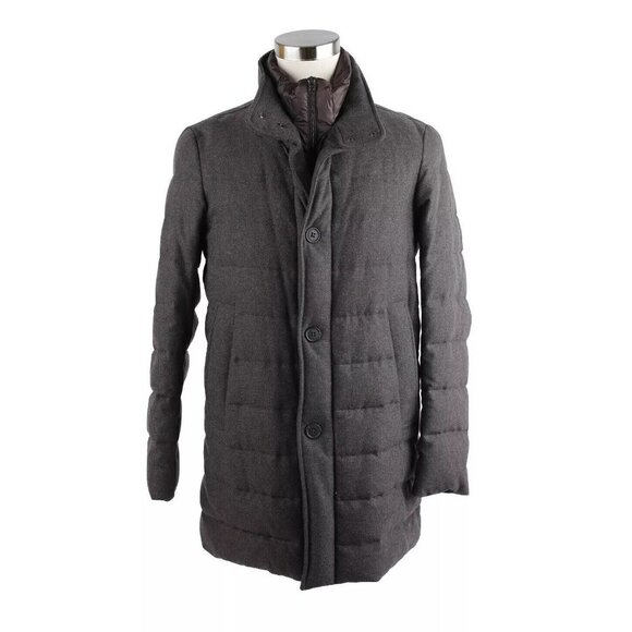 $1210 Herno Down Filled Wool Parka Coat SZ 48/38 Brown NEW